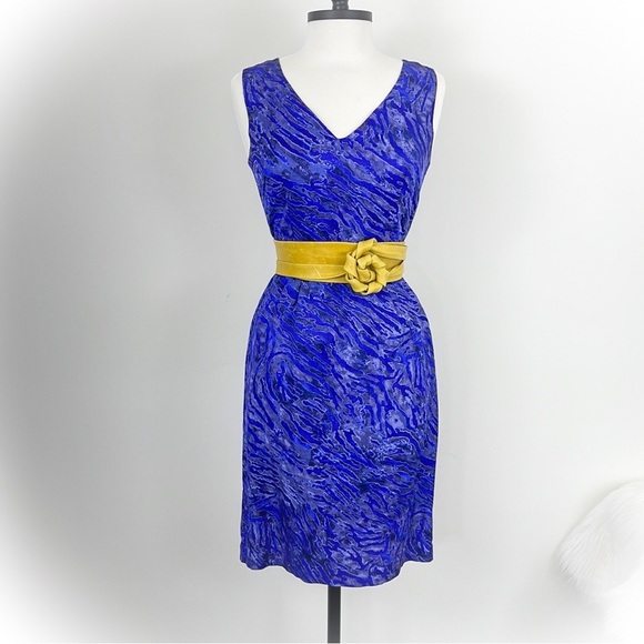 💕Beautiful Blue Banana Republic No Sleeve Sheath Dress💕 - Picture 1 of 11